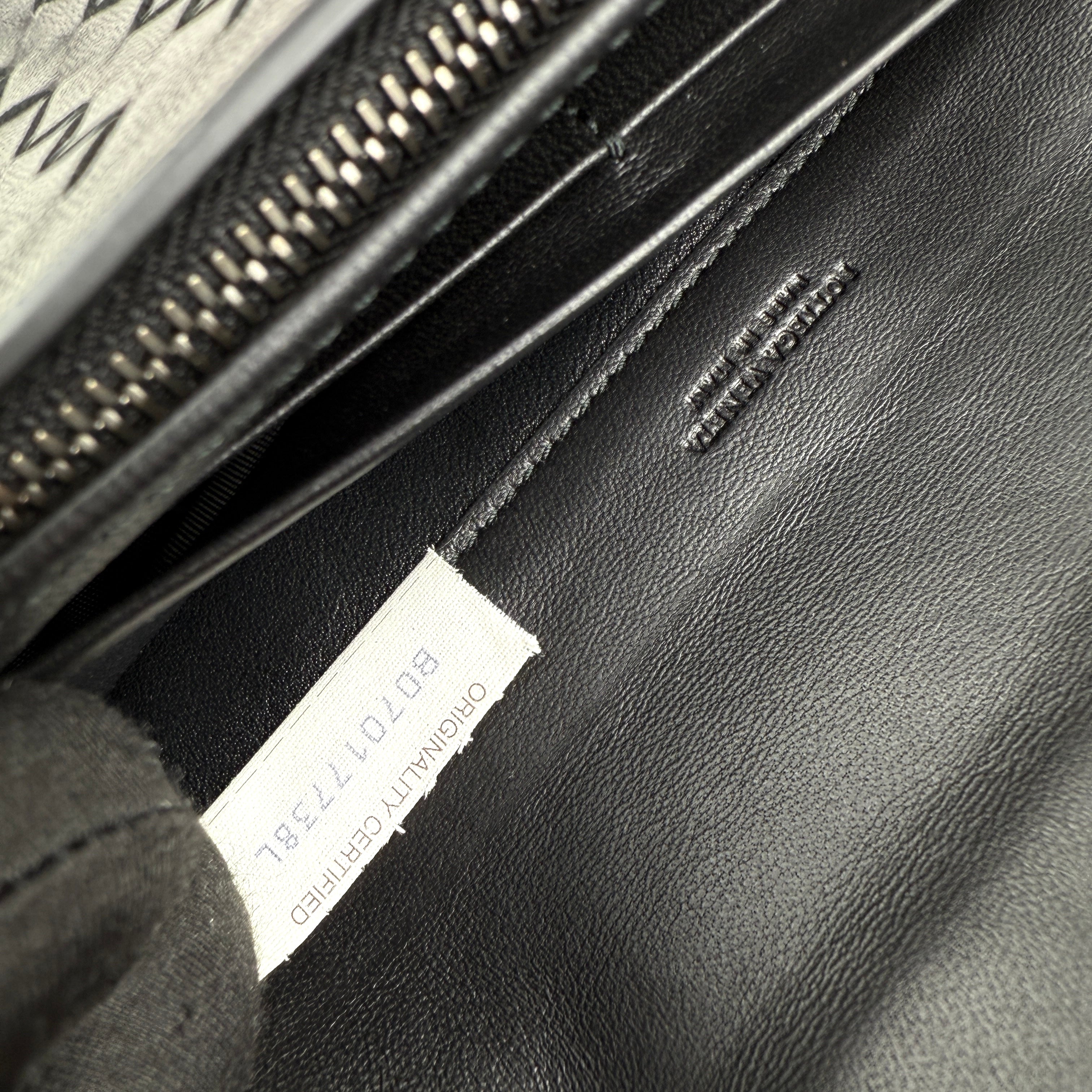 Pre-owned Bottega Veneta Black Intrecciato Woven Nappa Leather Continental Wallet wallet