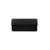 Pre-owned Bottega Veneta Black Intrecciato Woven Nappa Leather Continental Wallet wallet main image