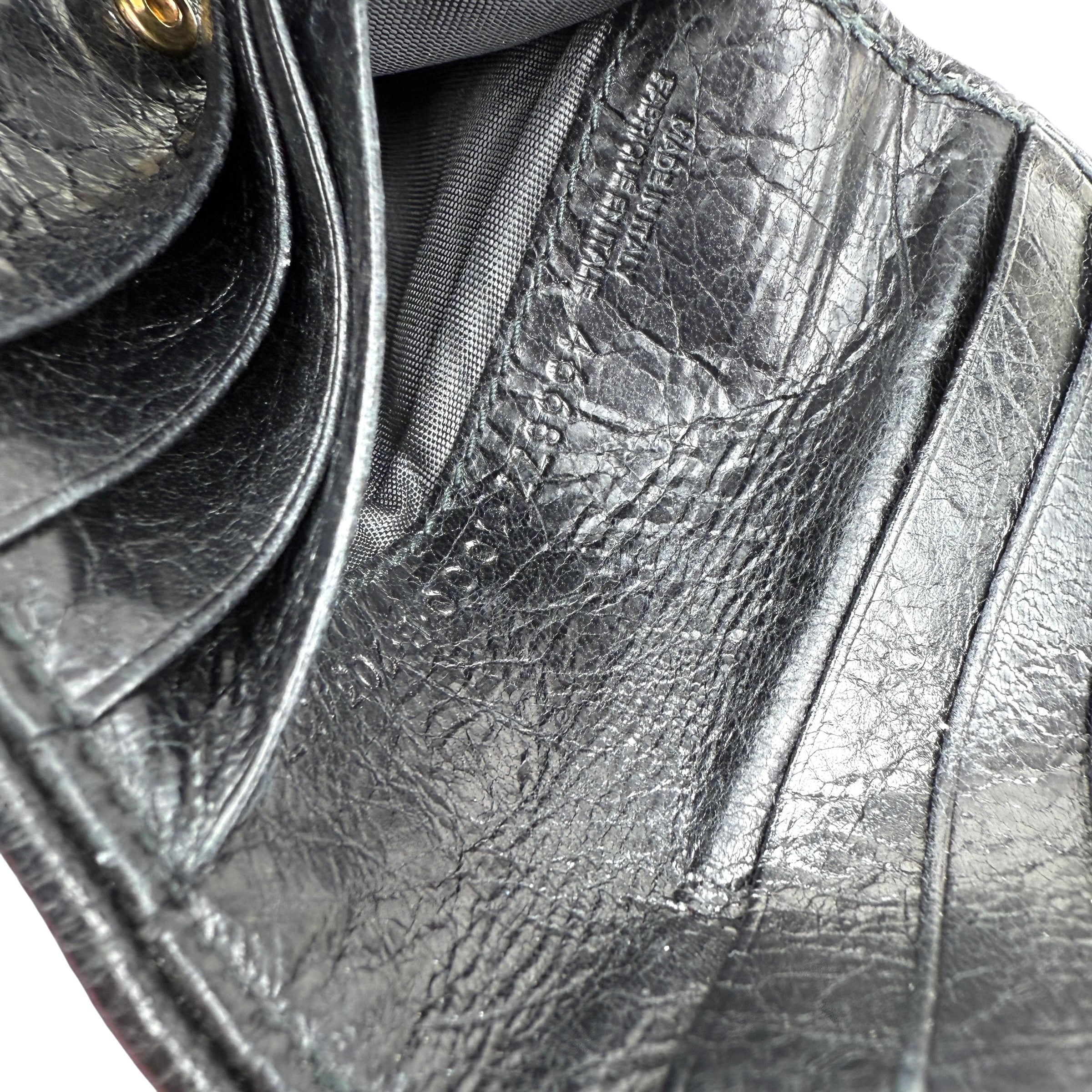 Pre-owned Balenciaga Leather Zip Around Compact Wallet wallet