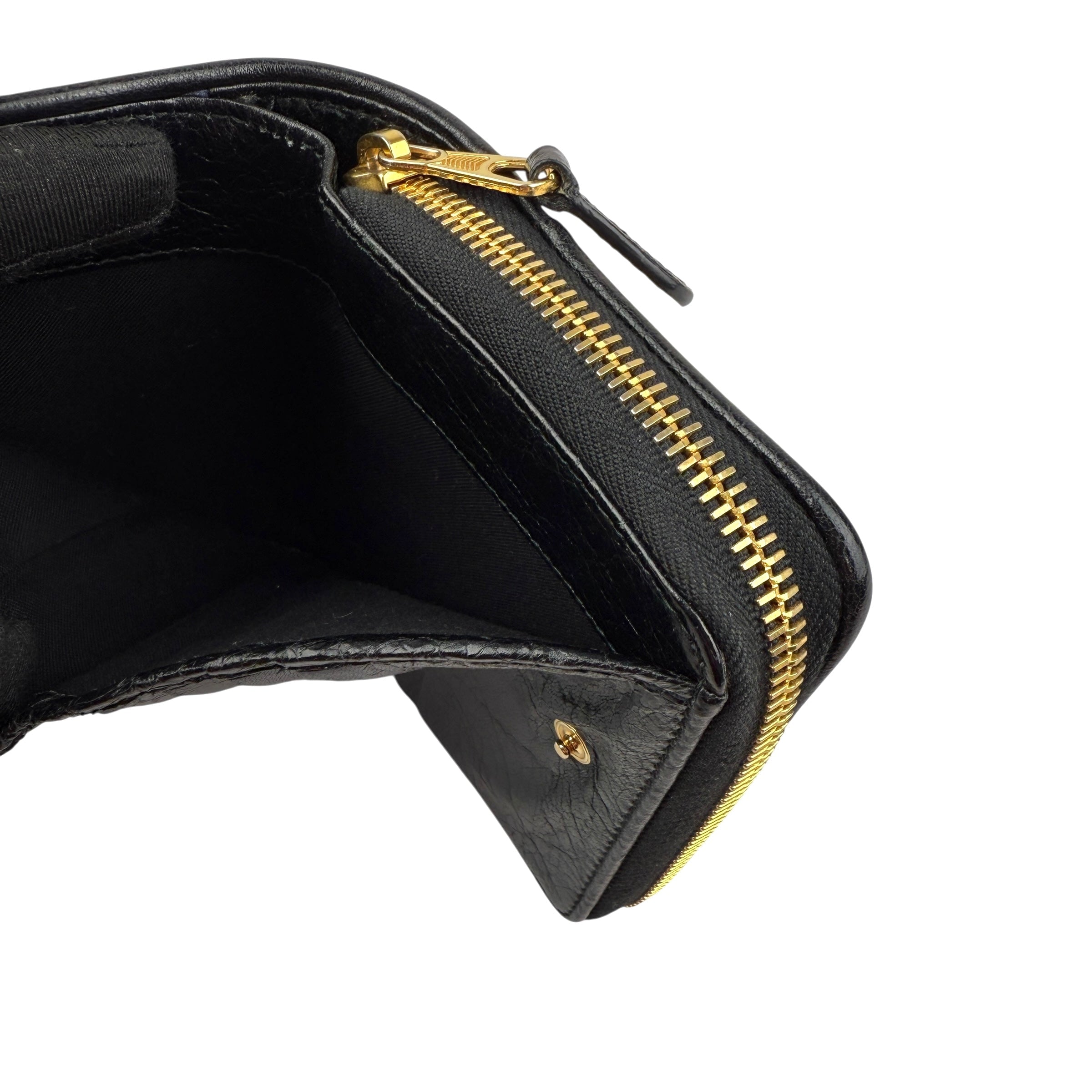 Pre-owned Balenciaga Leather Zip Around Compact Wallet wallet