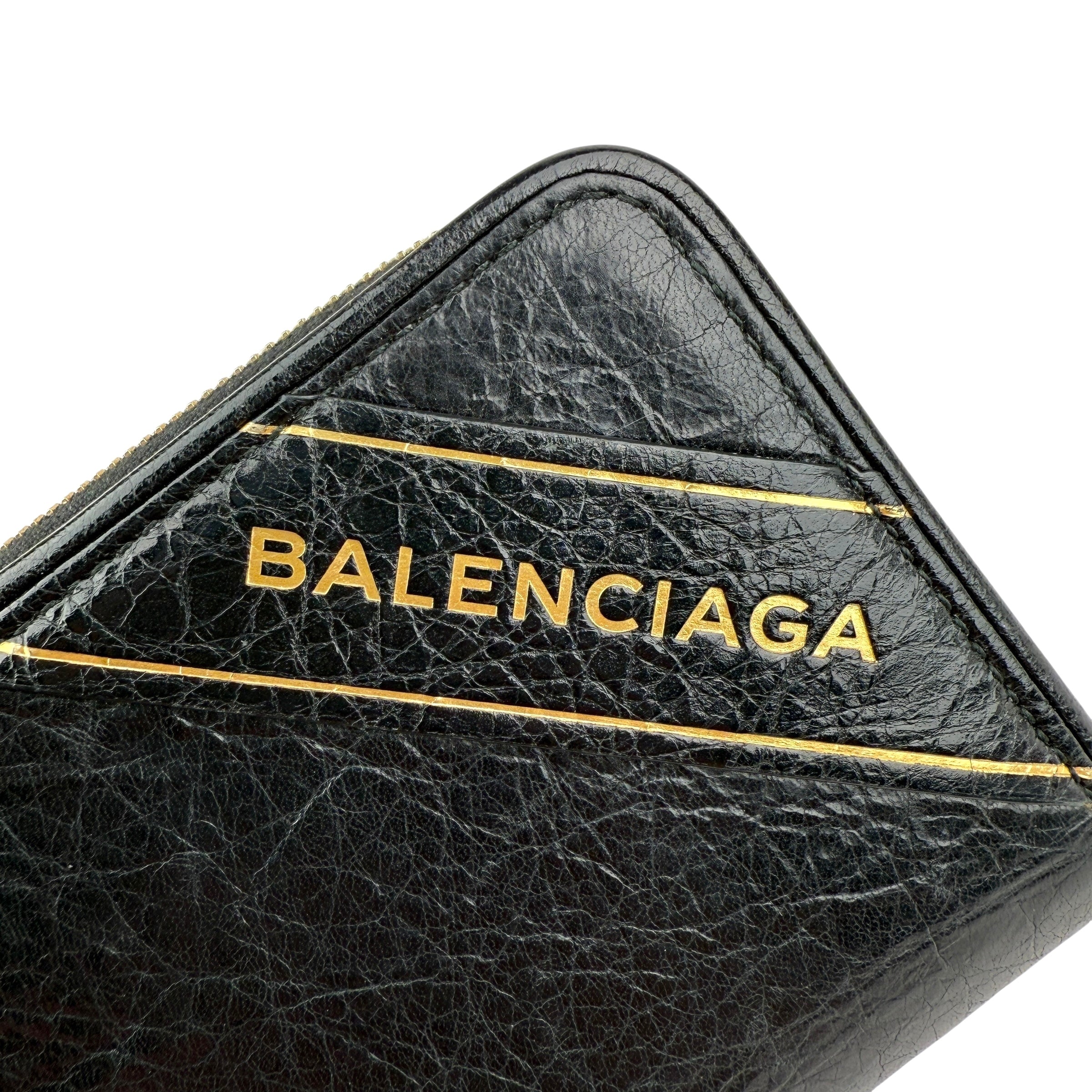 Pre-owned Balenciaga Leather Zip Around Compact Wallet wallet