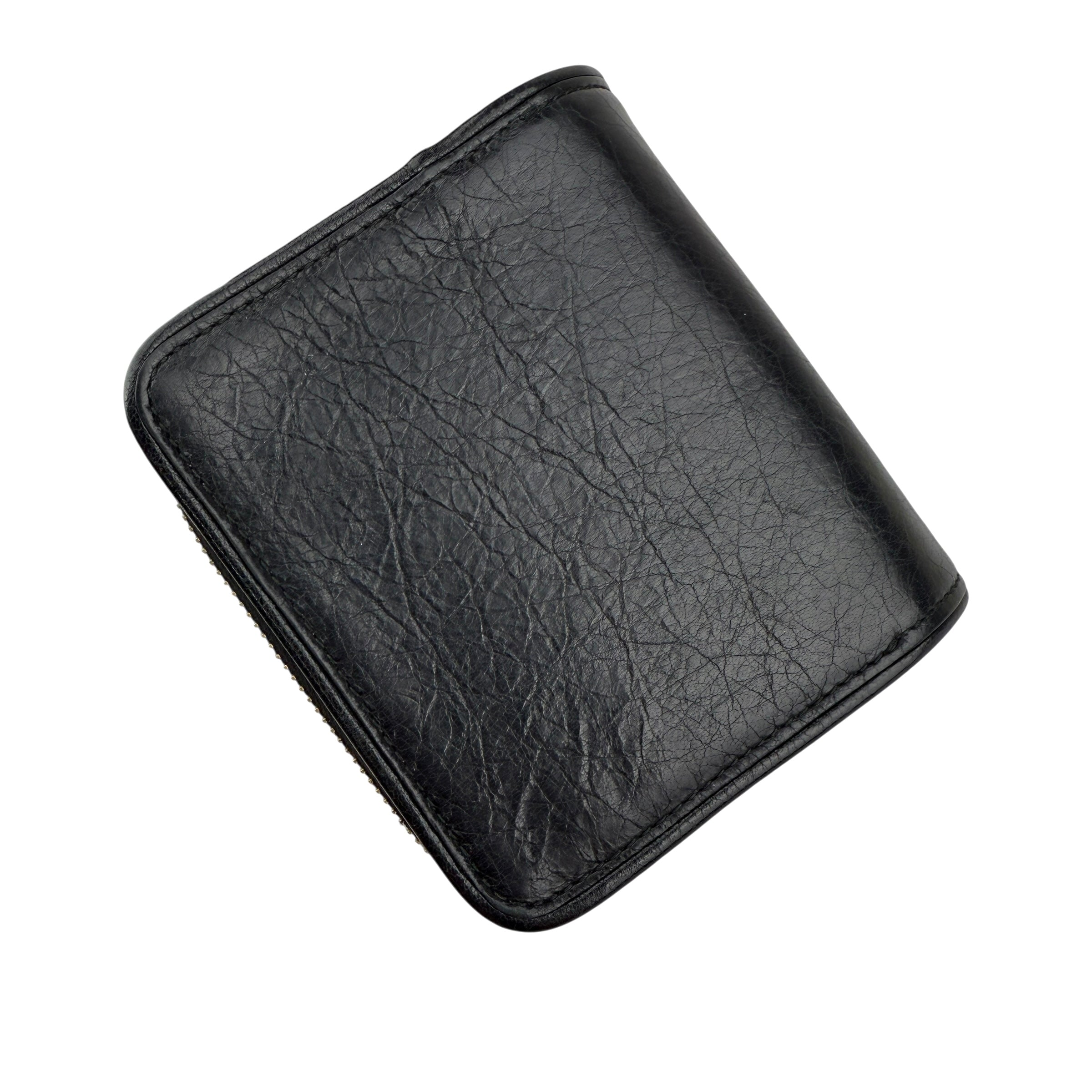 Pre-owned Balenciaga Leather Zip Around Compact Wallet wallet