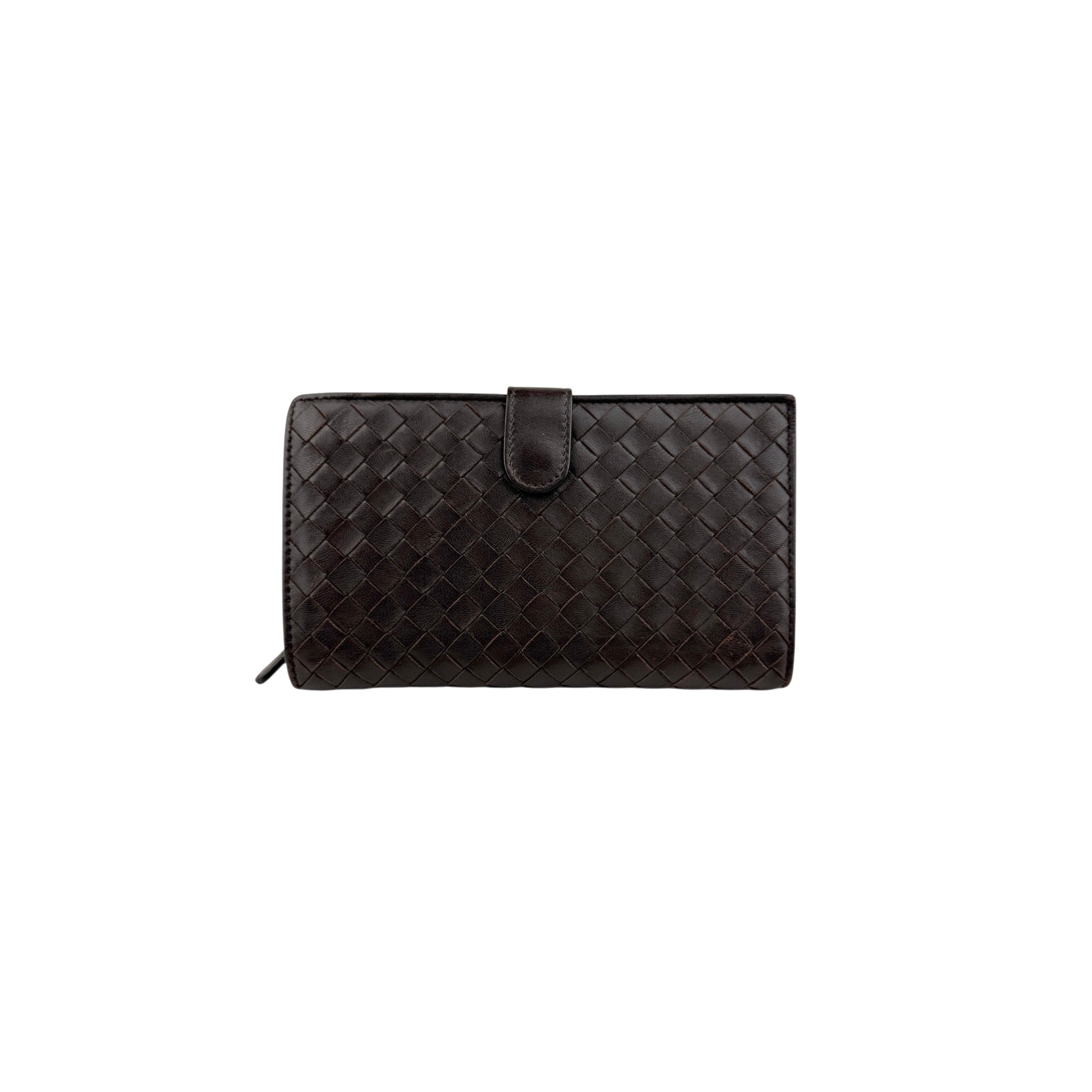 Pre-owned Bottega Veneta Intrecciato Nappa Leather French Flap Wallet wallet main image