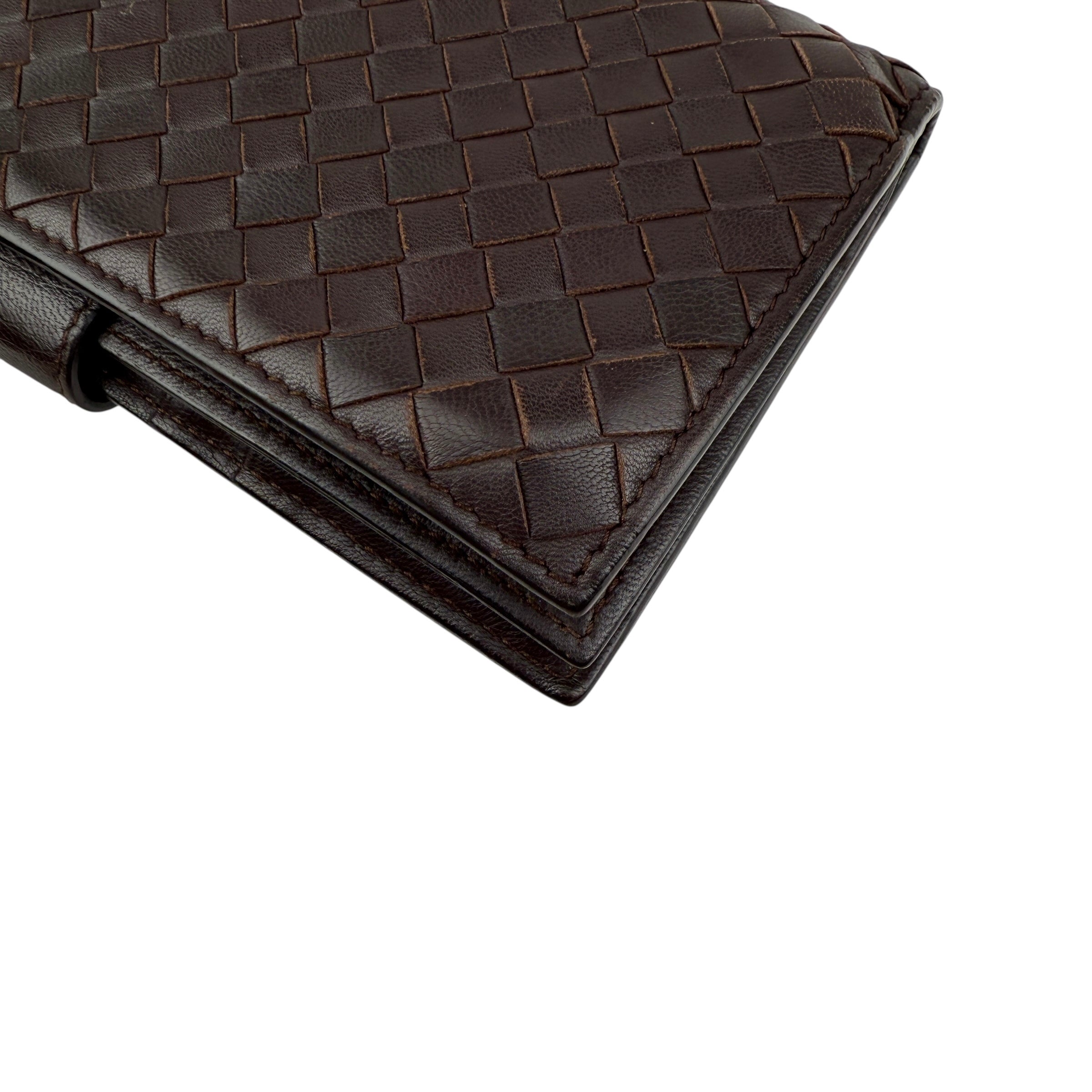 Pre-owned Bottega Veneta Intrecciato Nappa Leather French Flap Wallet wallet