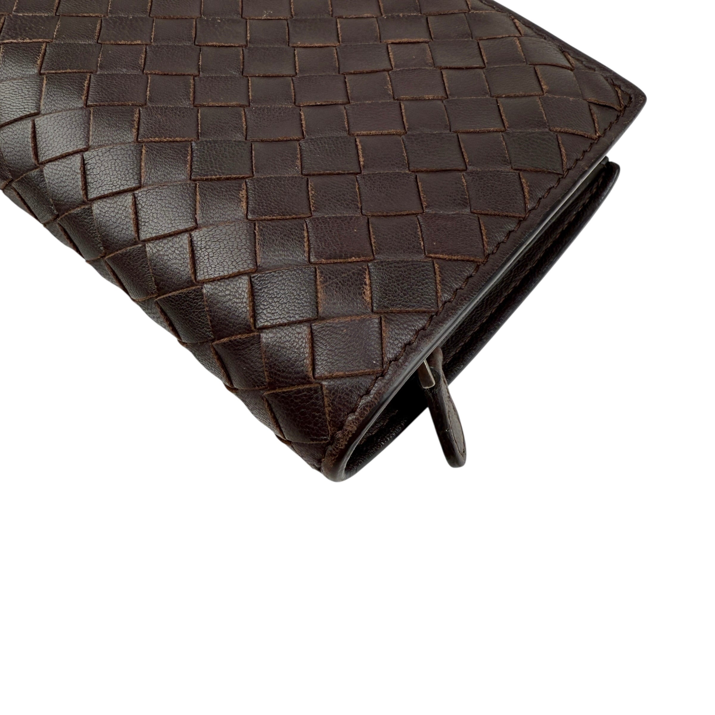 Pre-owned Bottega Veneta Intrecciato Nappa Leather French Flap Wallet wallet