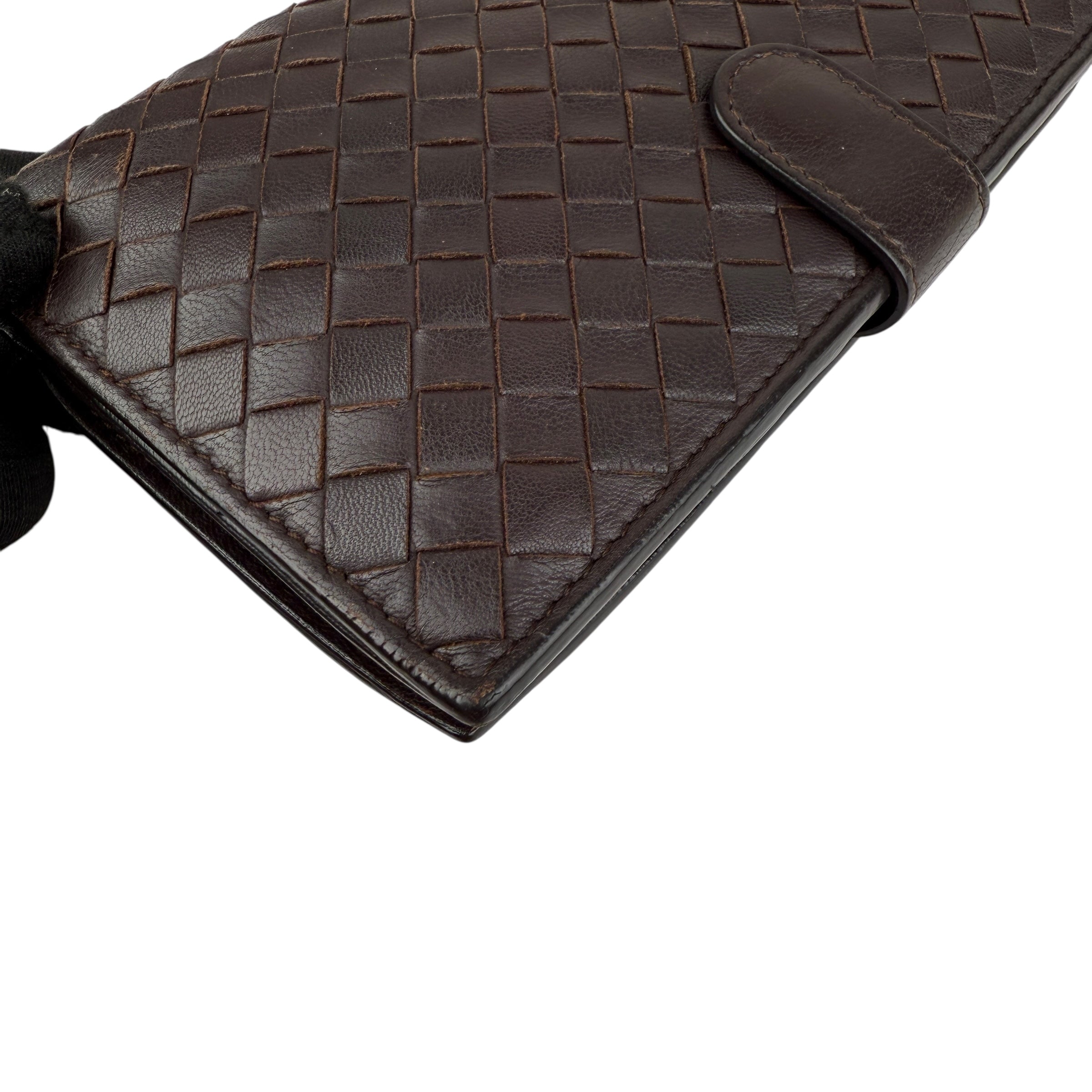 Pre-owned Bottega Veneta Intrecciato Nappa Leather French Flap Wallet wallet