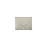 Pre-owned Prada Saffiano Shine Monochrome Bi-Fold Wallet Talco wallet main image