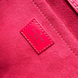 Pre-owned louis vuitton marly bb epi leather fuchsia bag front