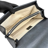 gucci black grained leather medium dionysus shoulder bag inside