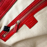 Pre-owned Gucci Soho Top Handle red leather handbag