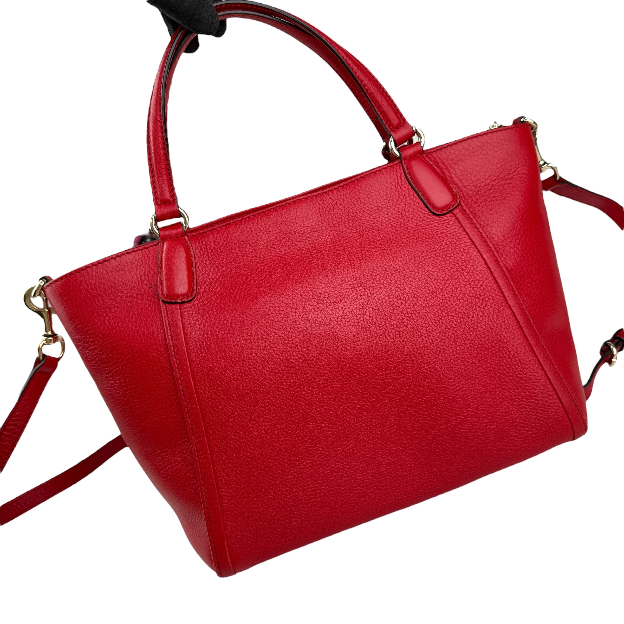 Pre-owned Gucci Soho Top Handle red leather handbag