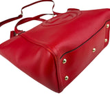 Pre-owned Gucci Soho Top Handle red leather handbag