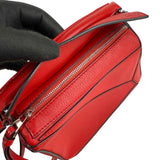 Loewe Raspberry Calfskin Mini Puzzle Bag