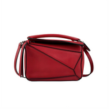 Loewe Raspberry Calfskin Mini Puzzle Bag