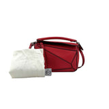 Loewe Raspberry Calfskin Mini Puzzle Bag
