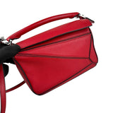 Loewe Raspberry Calfskin Mini Puzzle Bag