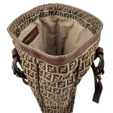 Pre-owned Fendi Zucca Tote Bag Beige Canvas and Leather tote bag