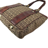 Pre-owned Fendi Zucca Tote Bag Beige Canvas and Leather tote bag
