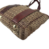 Pre-owned Fendi Zucca Tote Bag Beige Canvas and Leather tote bag