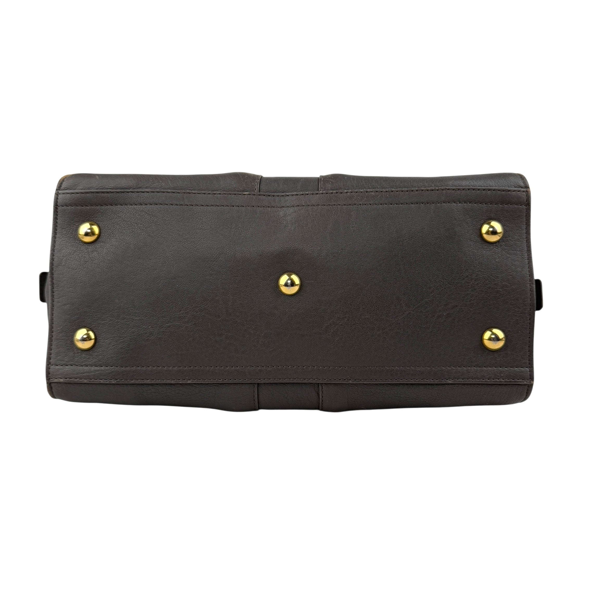 Pre-owned Saint Laurent Grey Calfskin Leather Cabas Chyc bag