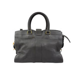 Pre-owned Saint Laurent Grey Calfskin Leather Cabas Chyc bag back view