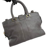 Pre-owned Saint Laurent Grey Calfskin Leather Cabas Chyc bag