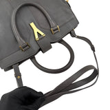 Pre-owned Saint Laurent Grey Calfskin Leather Cabas Chyc bag