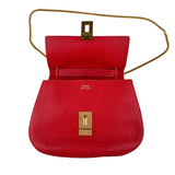 Pre-owned Chloé Chloe Red Pebbled Leather Drew bag