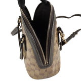 Pre-owned Gucci Brown GG Crystal Canvas Dome Handbag Small