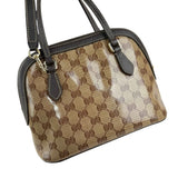 Gucci Brown GG Crystal Canvas Dome Handbag Small