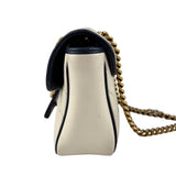 Pre-owned Gucci Matelasse Diagonal Torchon GG Marmont Shoulder Bag