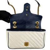 Pre-owned Gucci Matelasse Diagonal Torchon GG Marmont Shoulder Bag