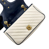 Pre-owned Gucci Matelasse Diagonal Torchon GG Marmont Shoulder Bag