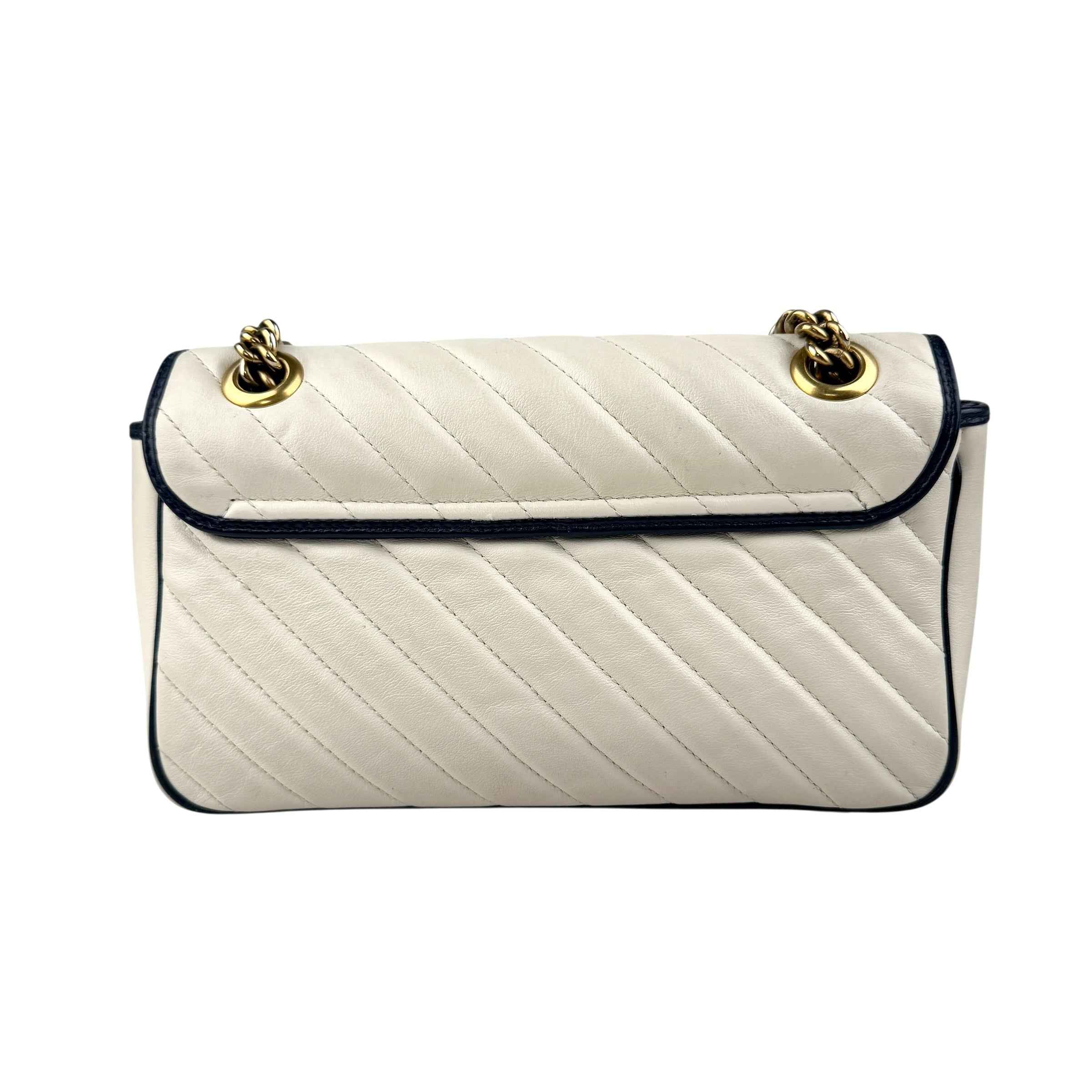 Gucci Matelasse Diagonal Torchon GG Marmont Shoulder Bag