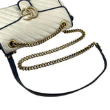 Pre-owned Gucci Matelasse Diagonal Torchon GG Marmont Shoulder Bag
