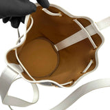 Celine Drawstring Bag Triomphe Canvas White Calfskin