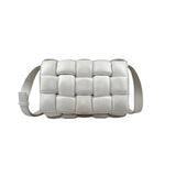 Pre-owned Bottega Veneta White Nappa Leather Maxi Weave Padded Cassette bag main image