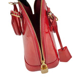 Pre-owned Louis Vuitton Red Monogram Vernis Leather Alma BB bag