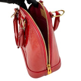 Pre-owned Louis Vuitton Red Monogram Vernis Leather Alma BB bag