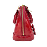 Pre-owned Louis Vuitton Red Monogram Vernis Leather Alma BB bag