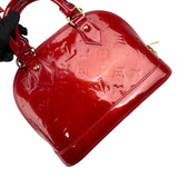 Pre-owned Louis Vuitton Red Monogram Vernis Leather Alma BB bag