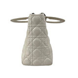 Pre-owned Dior Lady Medium Shoulder Bag White shoulder bag