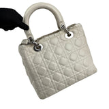 Pre-owned Dior Lady Medium Shoulder Bag White shoulder bag