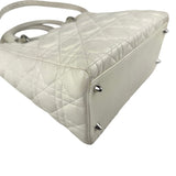 Pre-owned Dior Lady Medium Shoulder Bag White shoulder bag