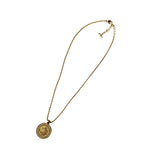 Christian Dior Rhinestone Logo Pendant Necklace