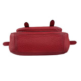 Pre-owned Prada Red Leather Buckle Flap Shoulder Bag