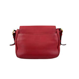 Prada Red Leather Buckle Flap Shoulder Bag