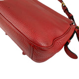Pre-owned Prada Red Leather Buckle Flap Shoulder Bag