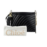 Pre-owned Chloé Chloe Black Quilted Leather Metal Roy Shoulder Bag shoulder bag back view