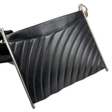 Pre-owned Chloé Chloe Black Quilted Leather Metal Roy Shoulder Bag shoulder bag